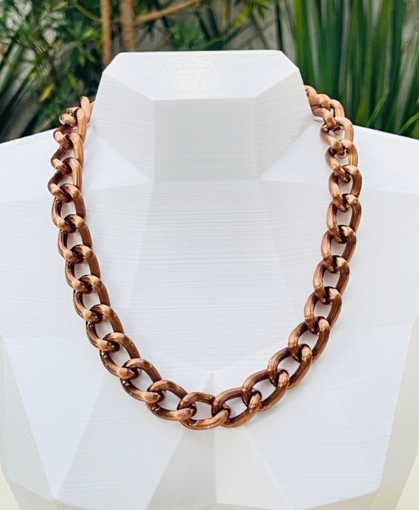 Colar elos bronze antigo