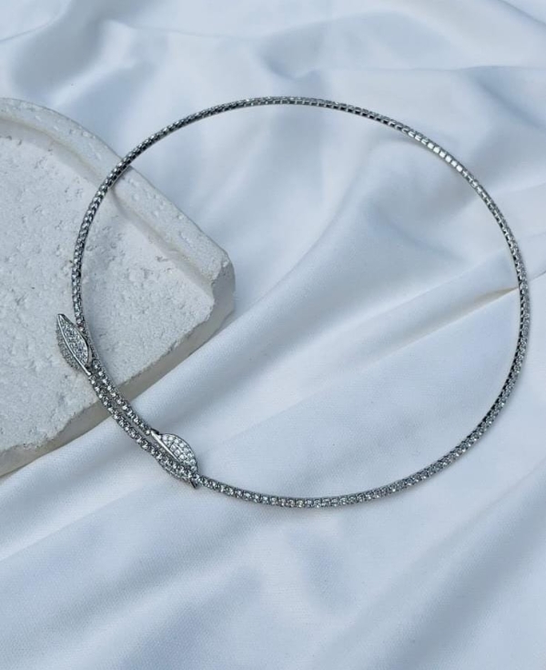 Choker Folhas com Strass - Imagem 2