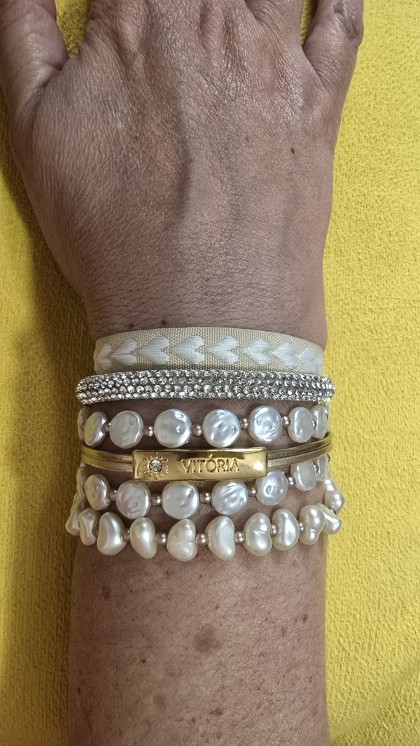Kit Pulseiras Mix Pérolas & Marfim ✨🤍 - Imagem 3