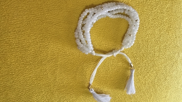 Mix pulseiras miçangas fecho regulável macramê - Imagem 3