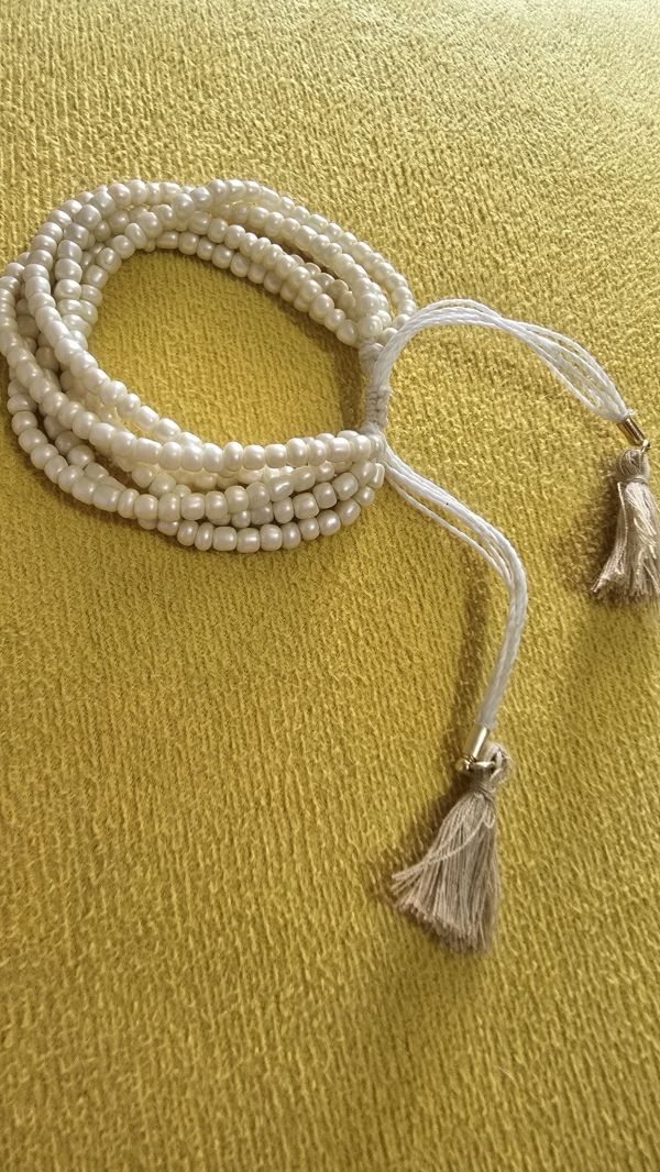 Mix pulseiras miçangas fecho regulável macramê