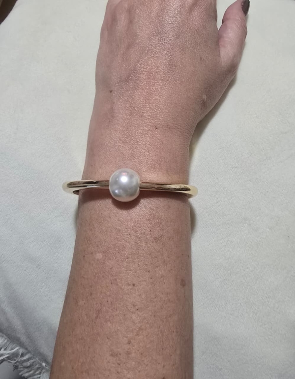 ✨ Bracelete Dourado com Pérola ✨ - Imagem 2