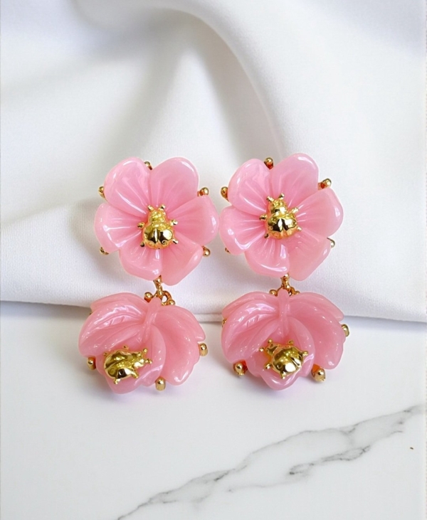Brinco Flor com Joaninha - Imagem 2