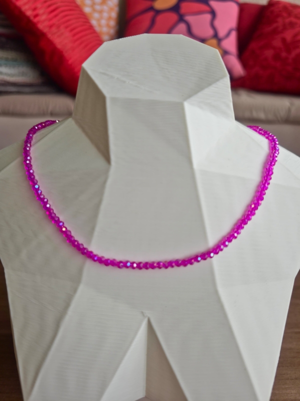 Choker Colorida de Cristais com Fecho Ajustável - Imagem 5