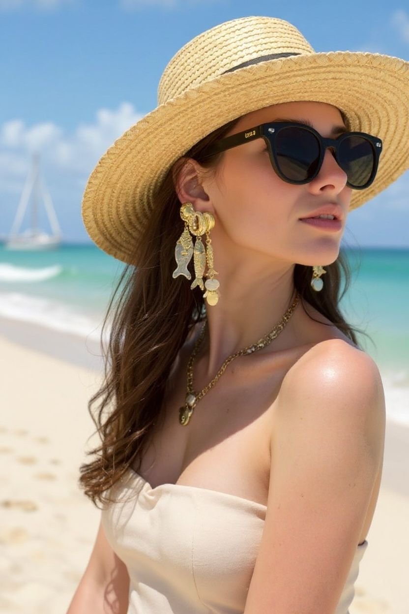 ✨ Brinco Duplo Peixe – Elegância com toque litorâneo - Imagem 3